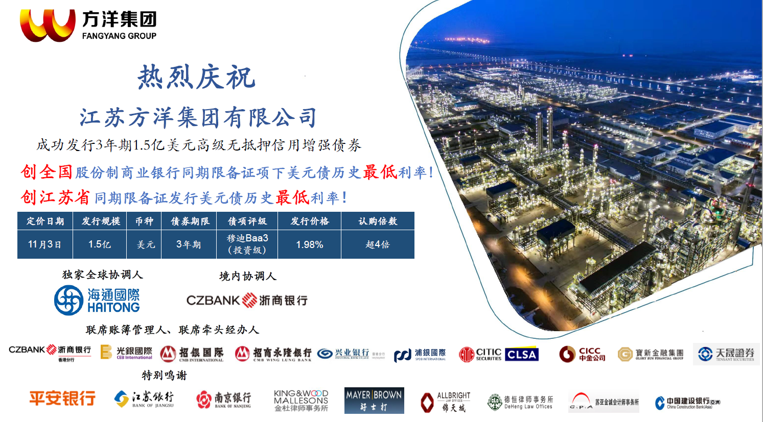 爱赢体育(中国)官方网站境外债券发行再创佳绩(图1)